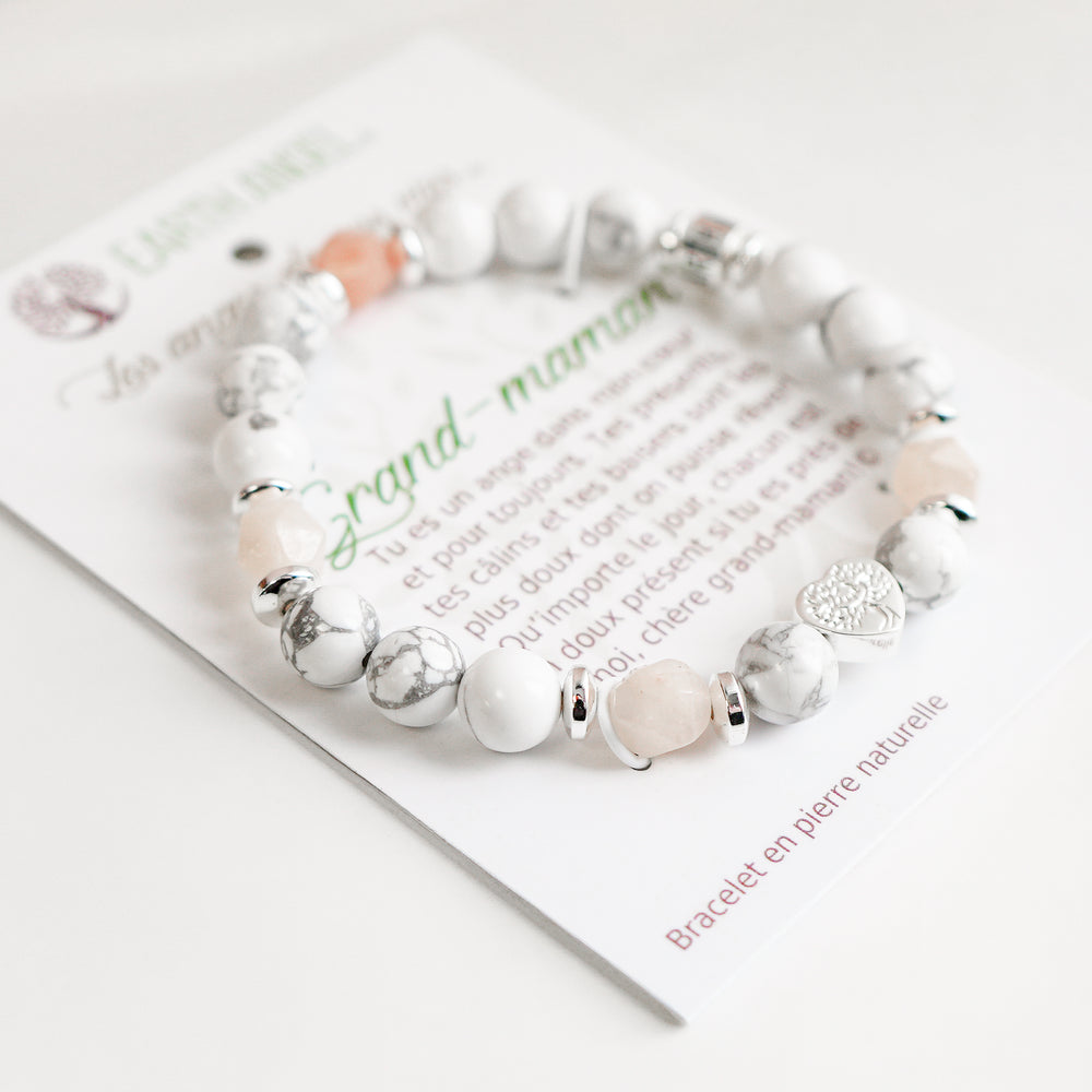 Bracelet message "Grandma" - Pink