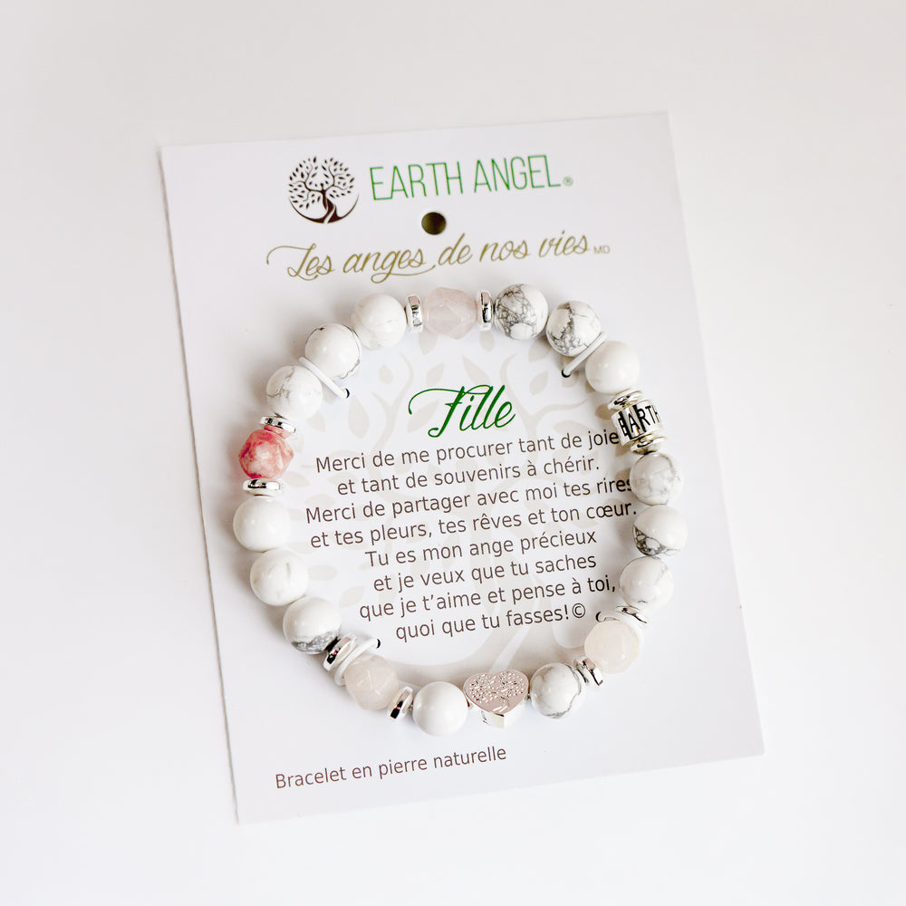 Bracelet message "Girl" - Pink