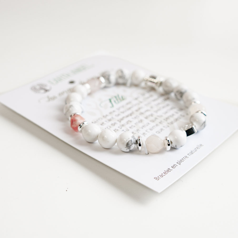 Bracelet message "Girl" - Pink