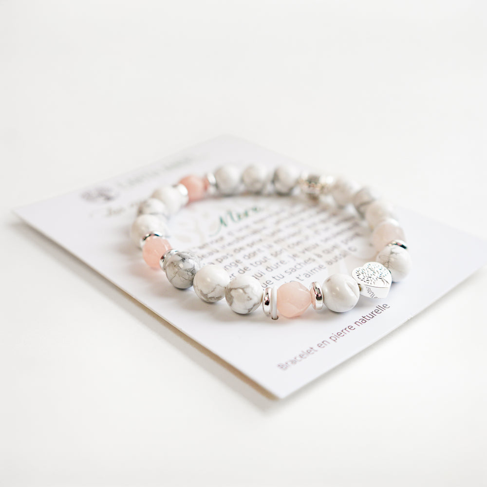 Bracelet message "Mother" - Pink