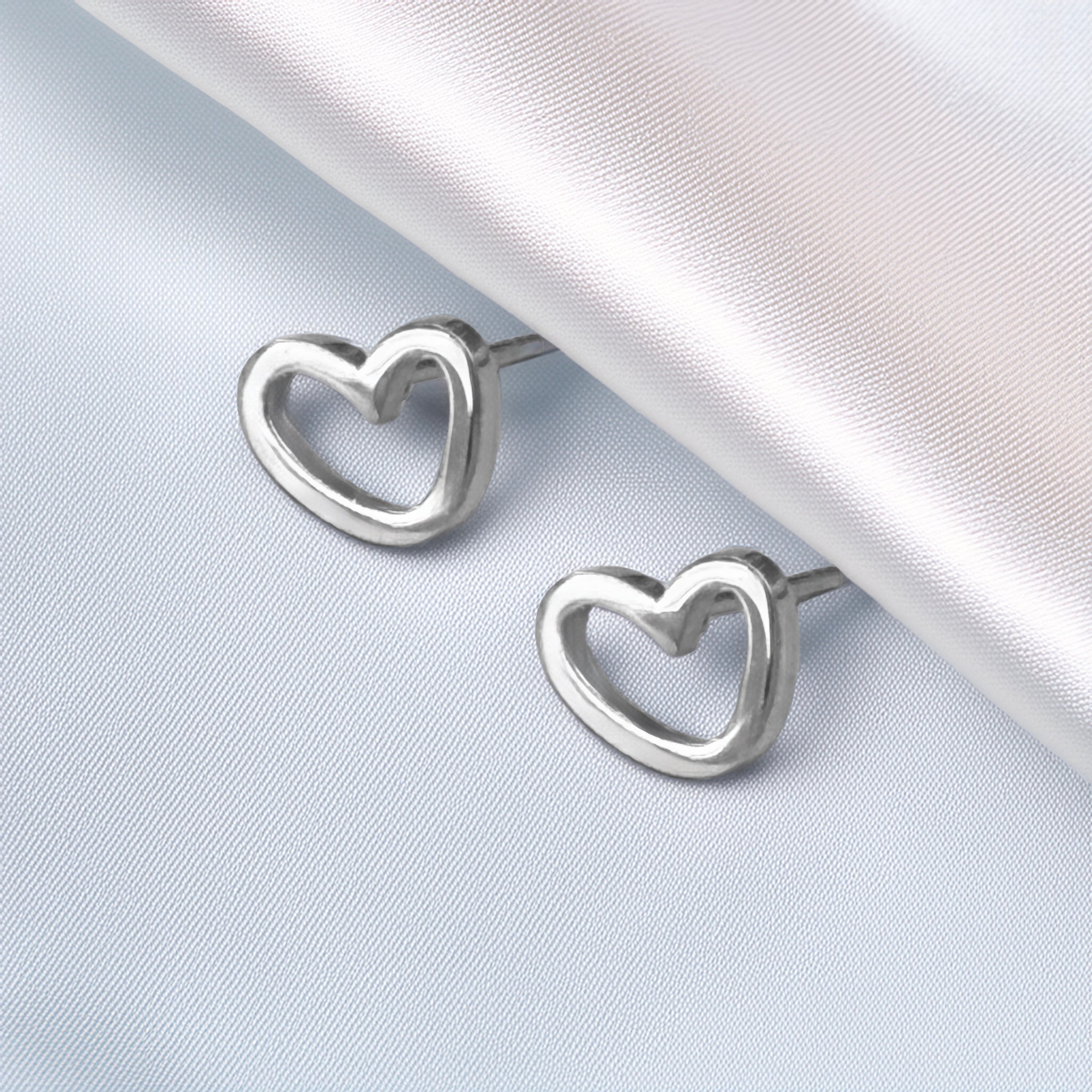 Silver heart earrings - Sweet mom | Boutique Kozy