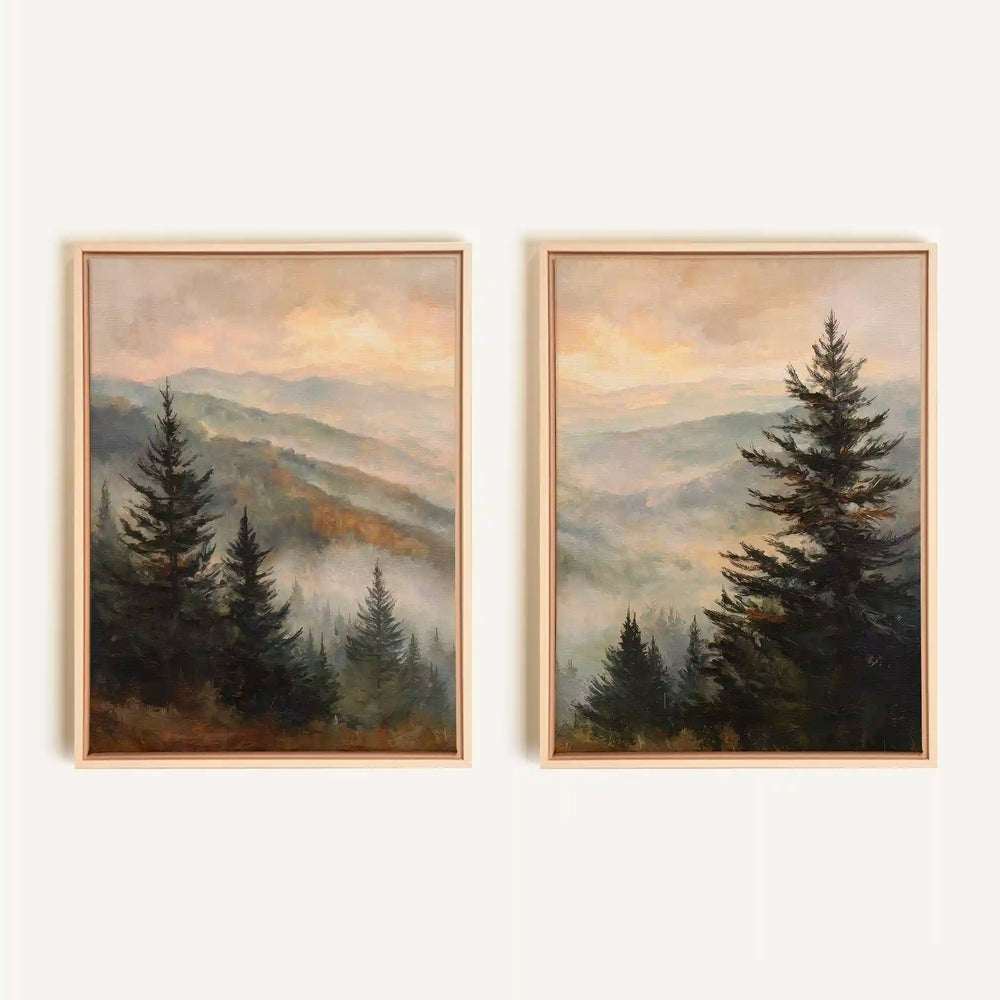 Duo de toiles - Echos in the mist - Naturel