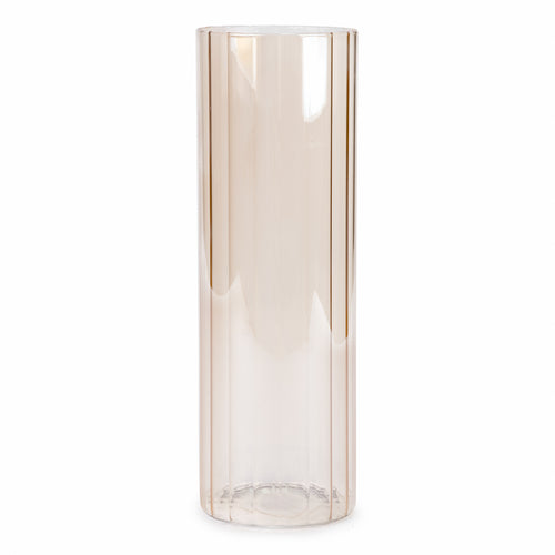 Vase à motif strié - Champagne||Striated pattern vase - Champagne