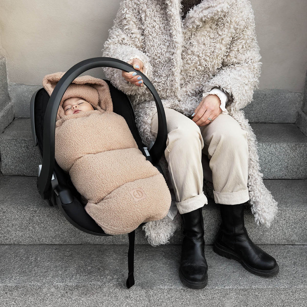 Housse chancelière siège d'auto - Rose bouclé