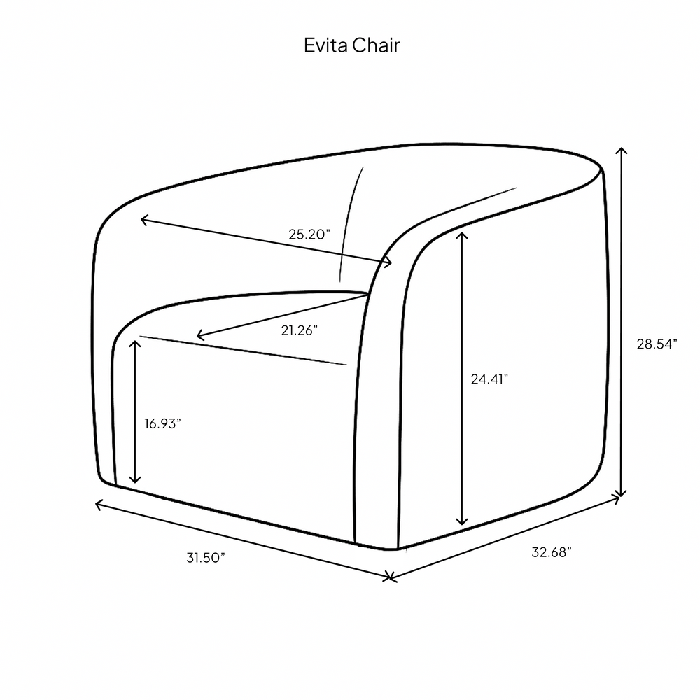 Chaise couleur truffe - Evita