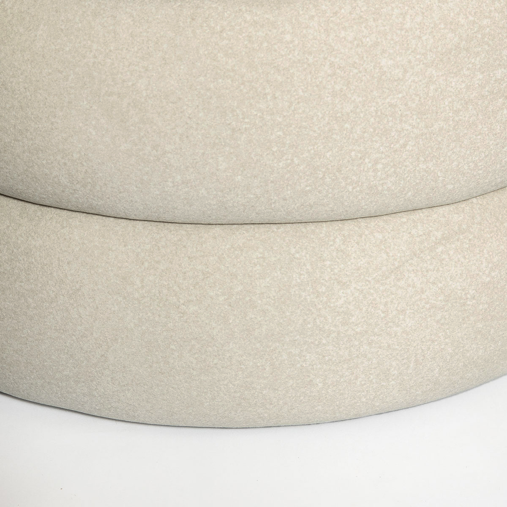 Pouf en velours sable - Fiel