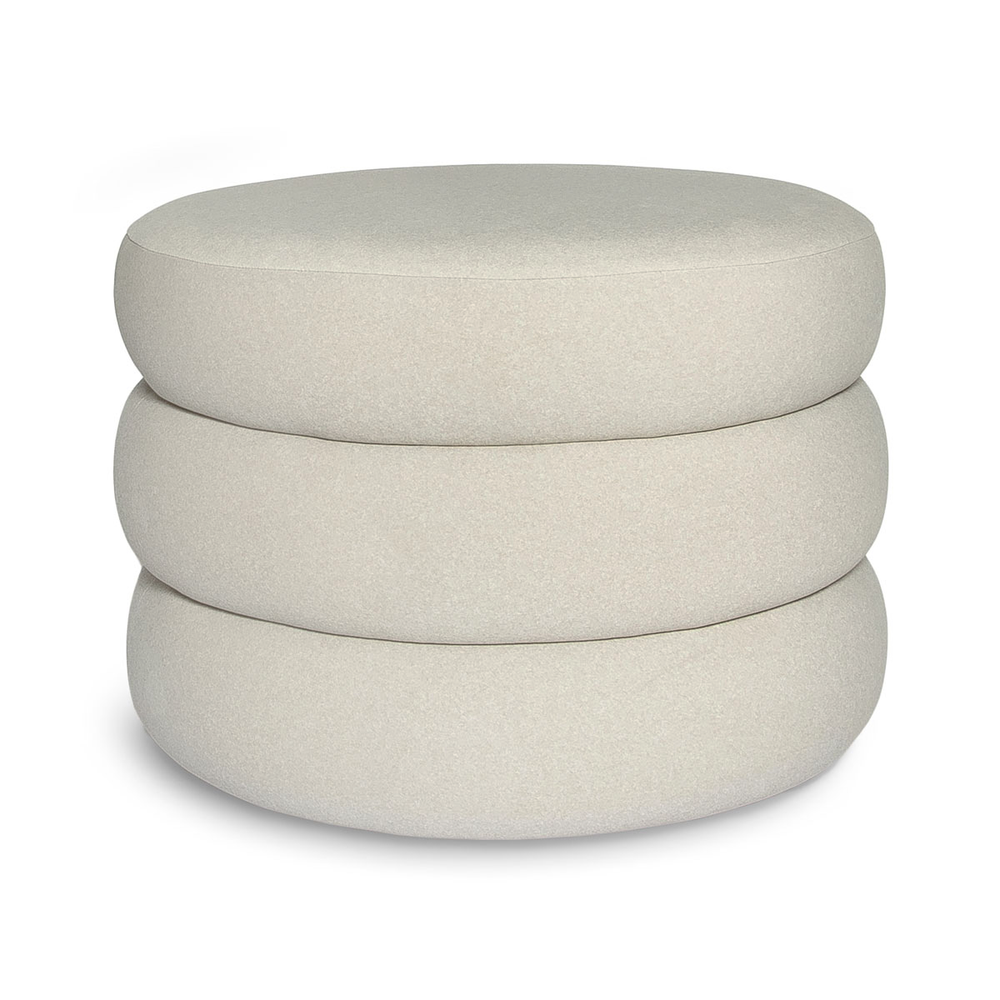 Pouf en velours sable - Fiel