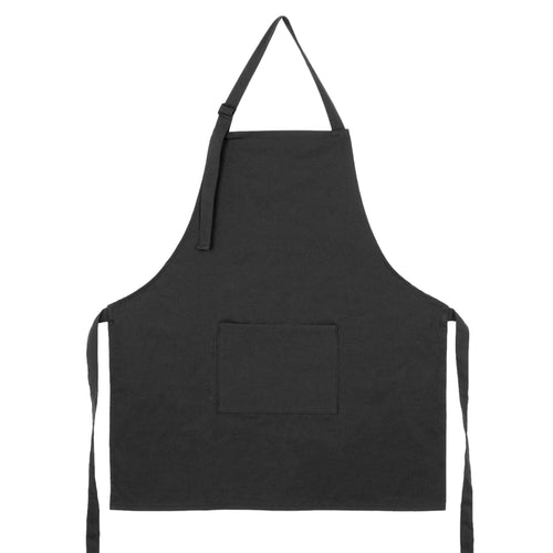 Plain apron with pocket - Black