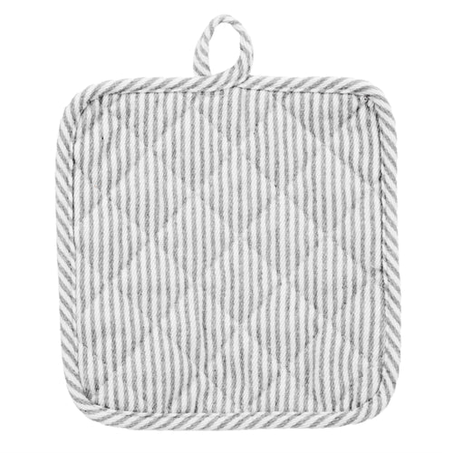 Striped pot holder - Grey