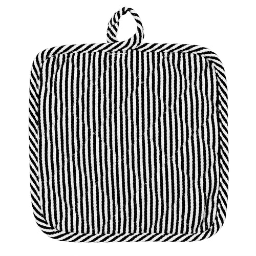 Striped pot holder - Black