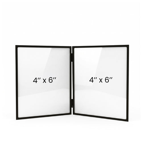 Cadre photo double Versailles 4x6 - Noir