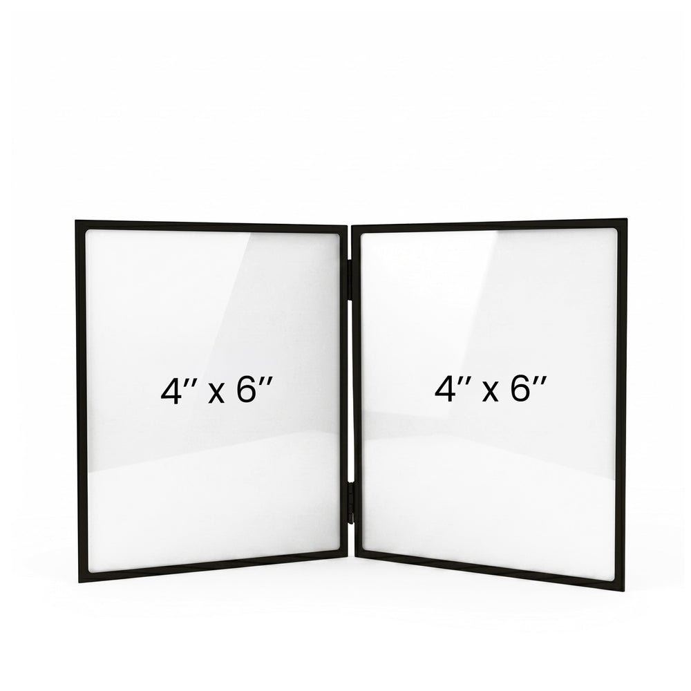 Double photo frame Versailles 4x6 - Black