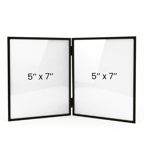 Cadre photo double Versailles 5x7 - Noir