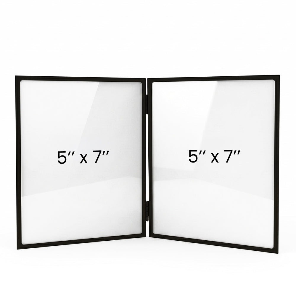Double photo frame Versailles 5x7 - Black