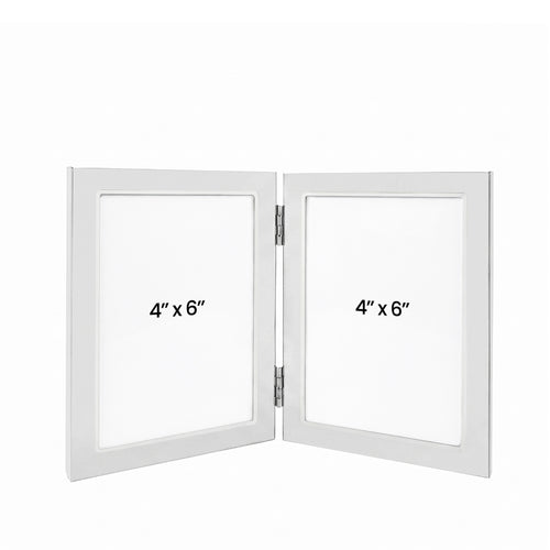 Cadre photo double Halo 4x6 - Argent
