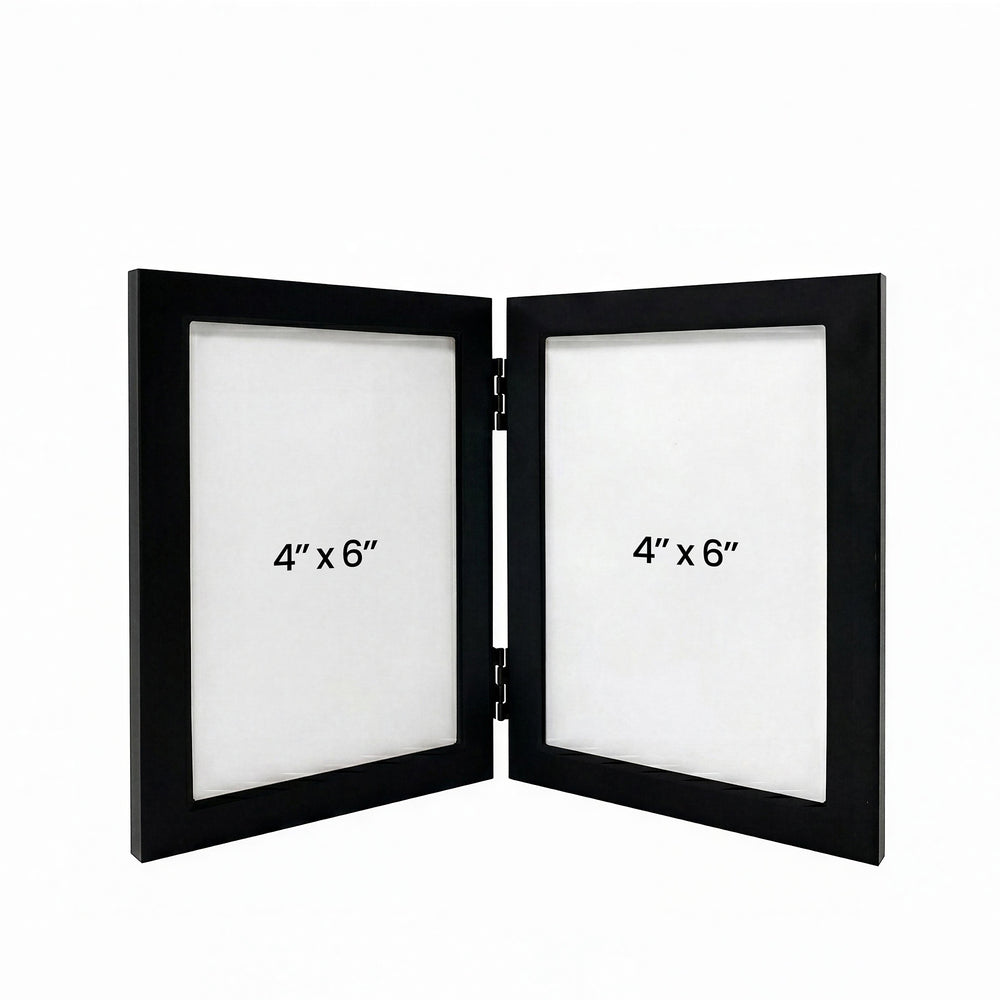 Cadre photo double Halo 5x7 - Noir