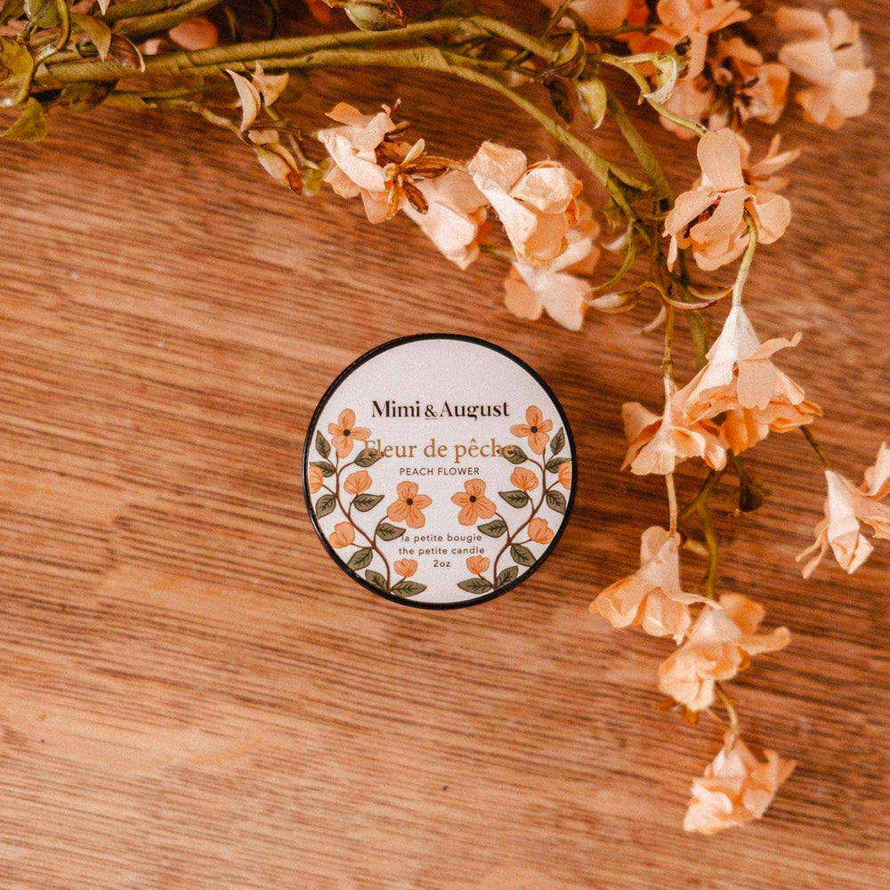 Chandelle parfumée - Fleur de pêche (2 oz)