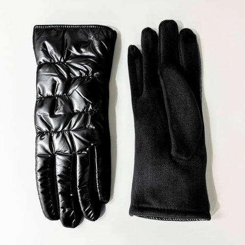 Puffy gloves - Black