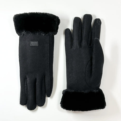 Gants avec manchette - Noir