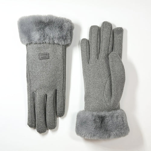 Gants avec manchette - Gris | Vêtements saisonniers | Boutique Kozy