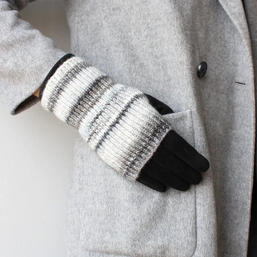 Taupe Wrist Warmer Gloves