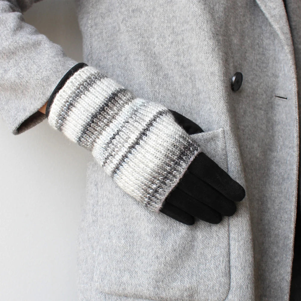 Taupe Wrist Warmer Gloves