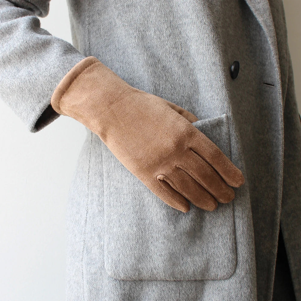 Gray & Black Wrist Warmer Gloves