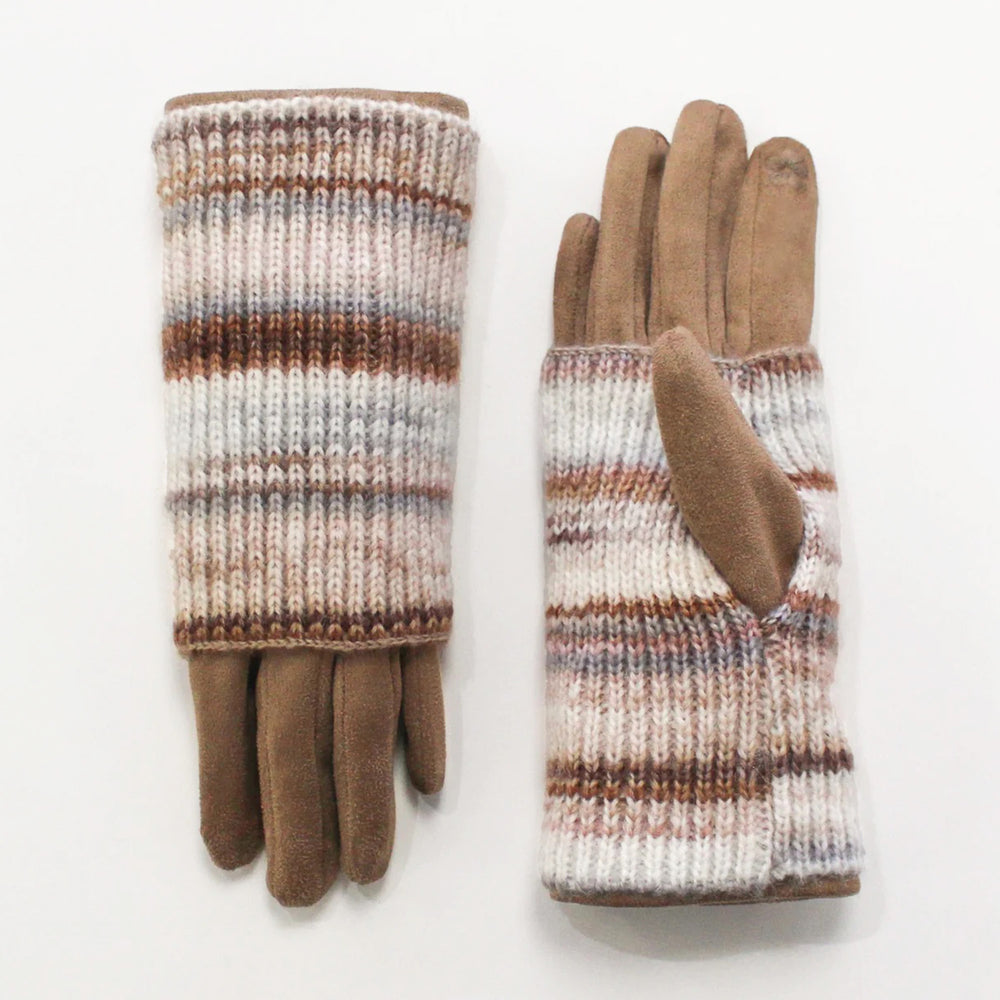 Gray & Black Wrist Warmer Gloves