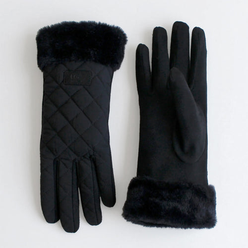 Gants noirs - Motifs losanges
