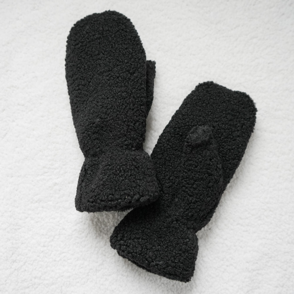Black mittens - Sherpa