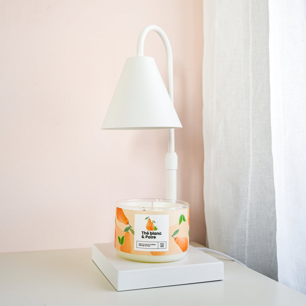 Lampe chauffante pour chandelle - Blanche