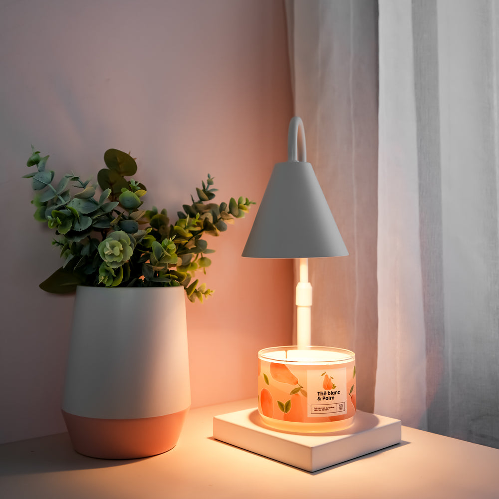 Lampe chauffante pour chandelle - Blanche