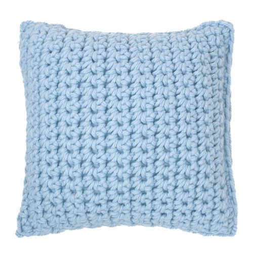 Coussin standard en tricot bleu - Gummy