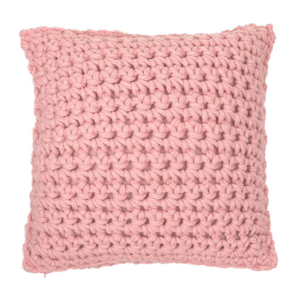 Coussin standard en tricot rose - Gummy