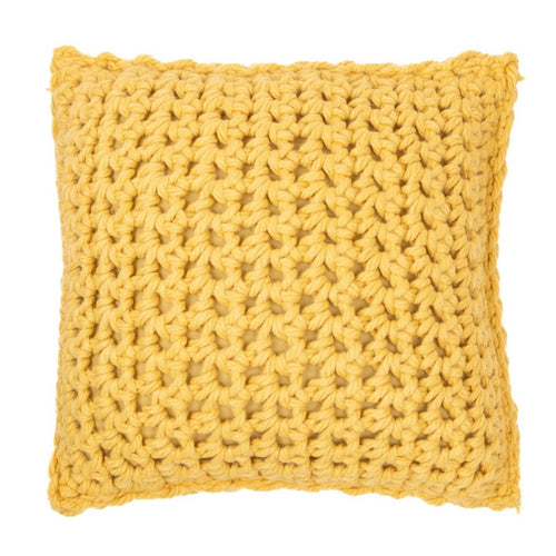 Coussin standard en tricot jaune - Gummy