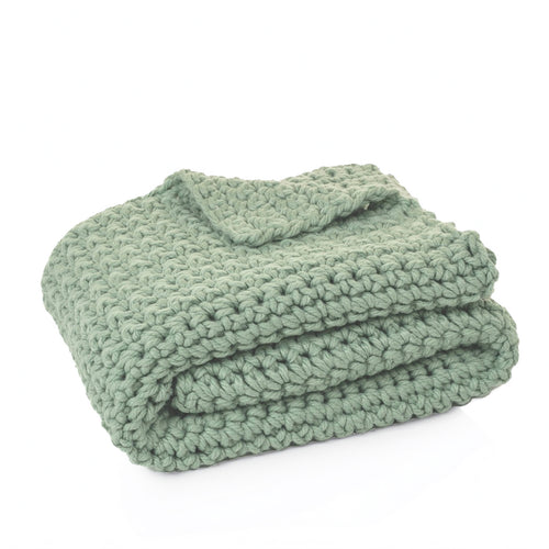 Jeté en tricot sauge - Gummy