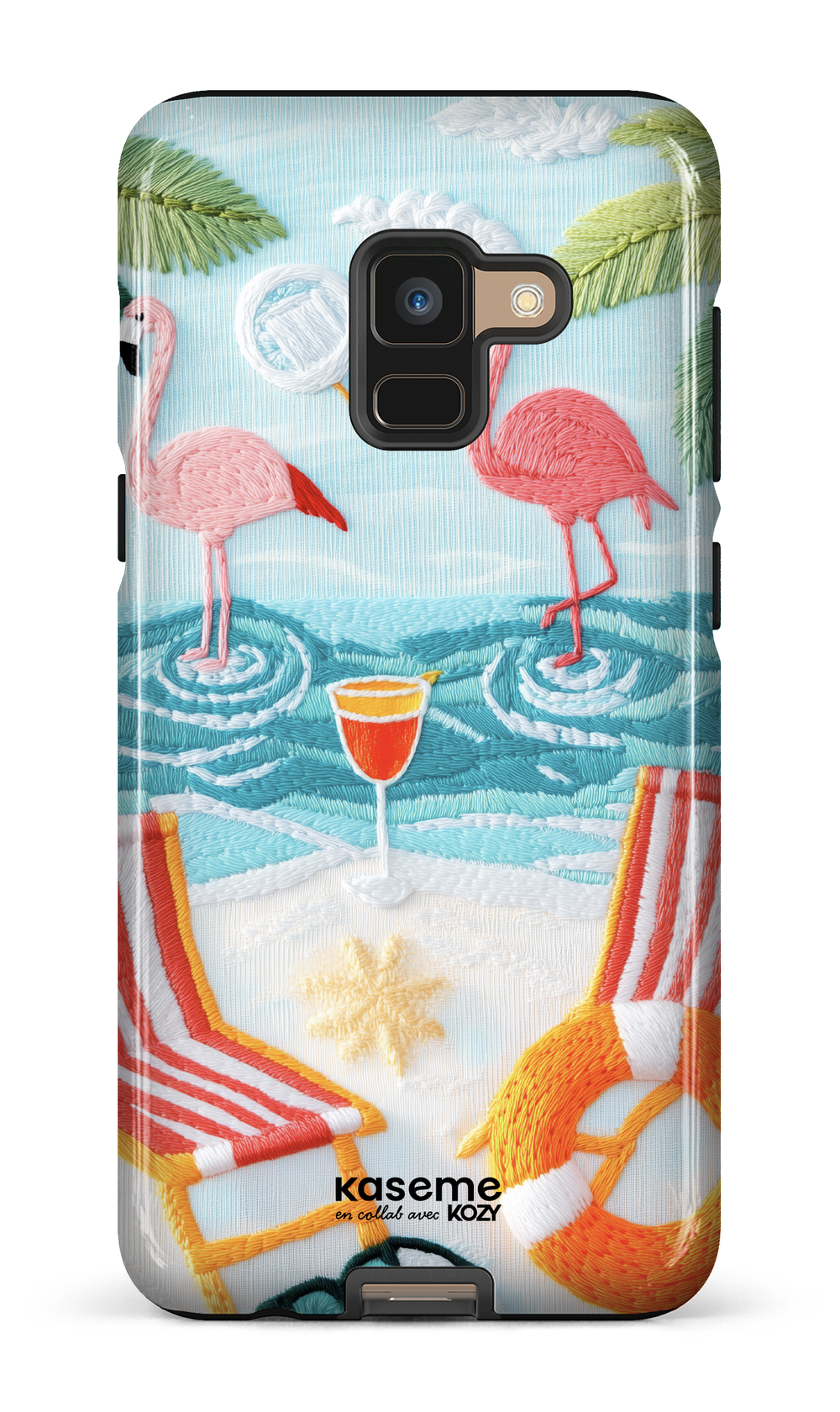 Étui impact pour cellulaire - Flamingo party