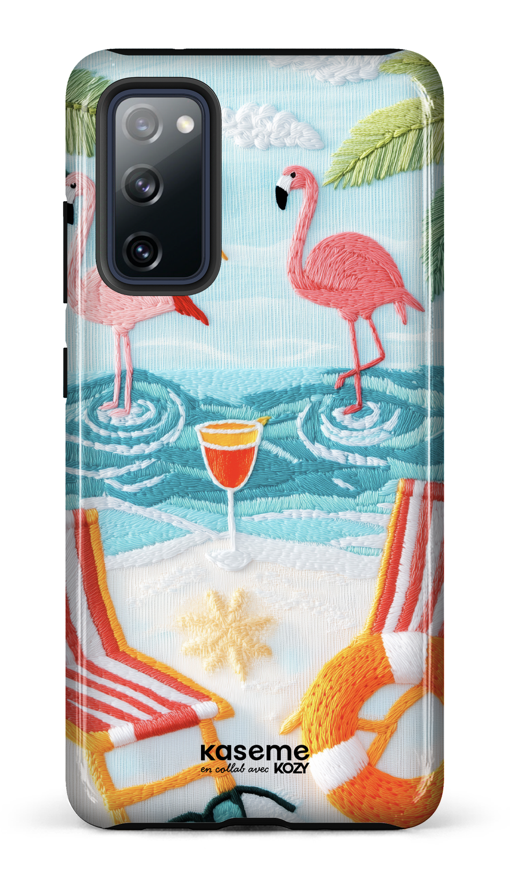 Étui impact pour cellulaire - Flamingo party