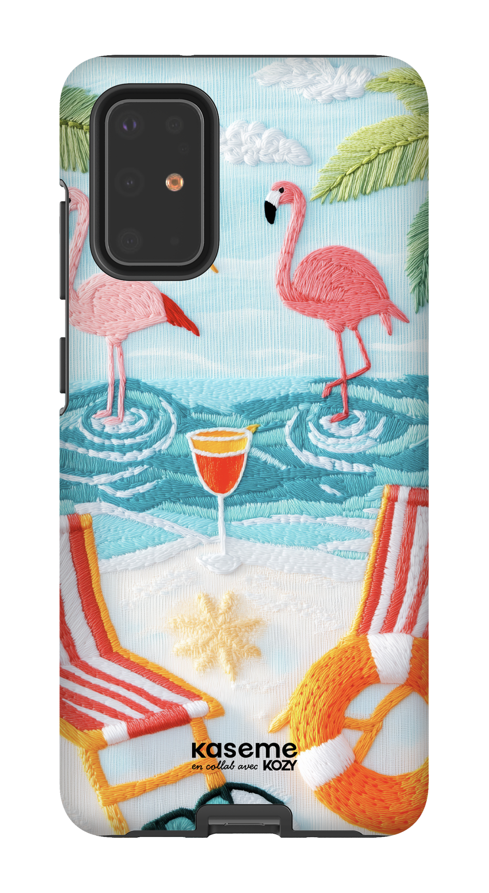 Étui impact pour cellulaire - Flamingo party