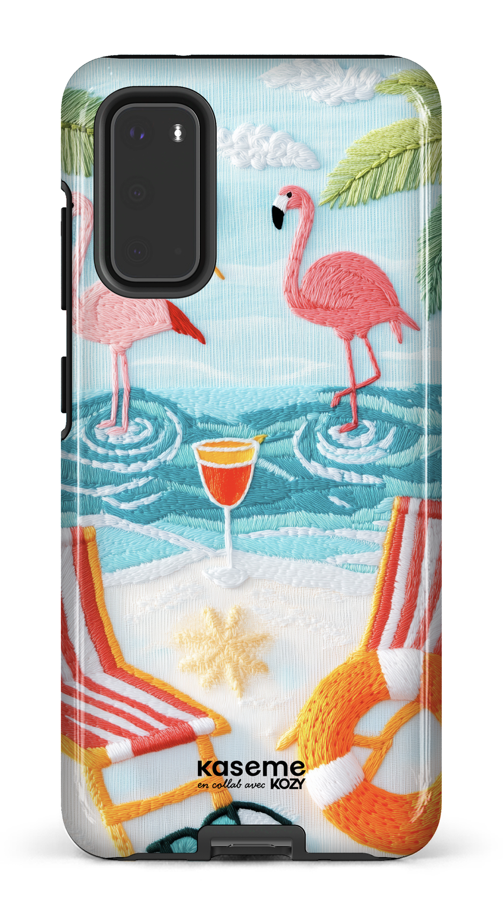 Étui impact pour cellulaire - Flamingo party