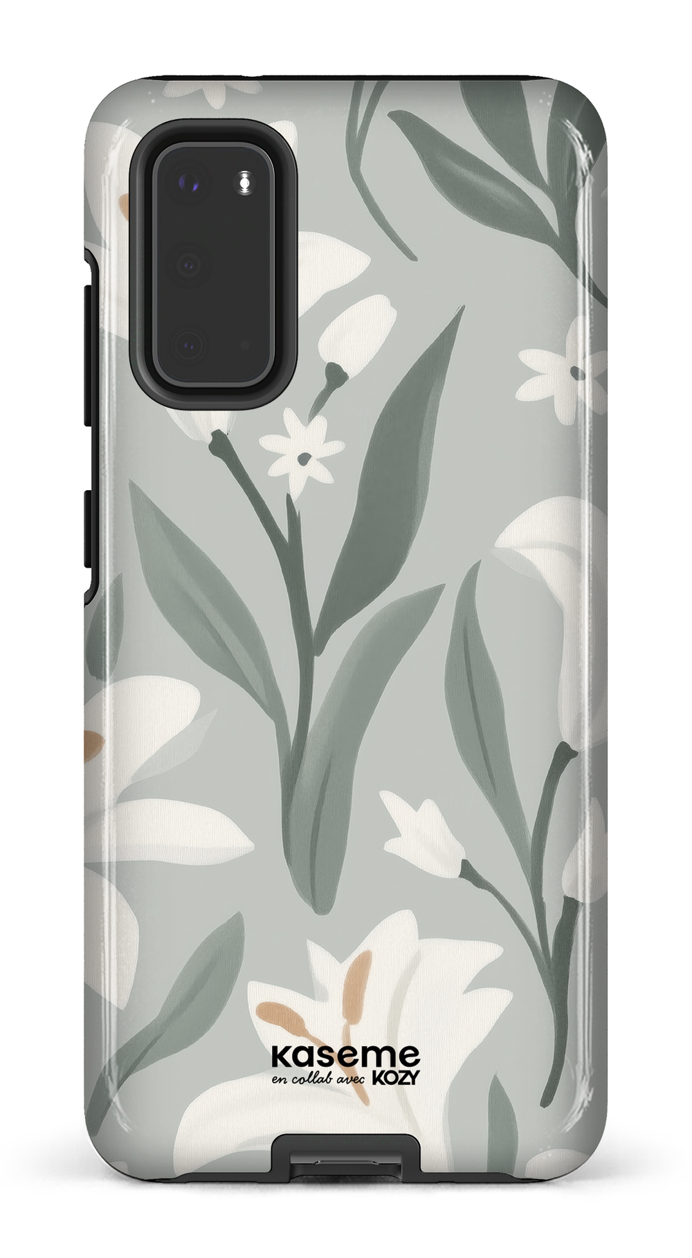 Étui impact pour cellulaire - La danse des lys sauge