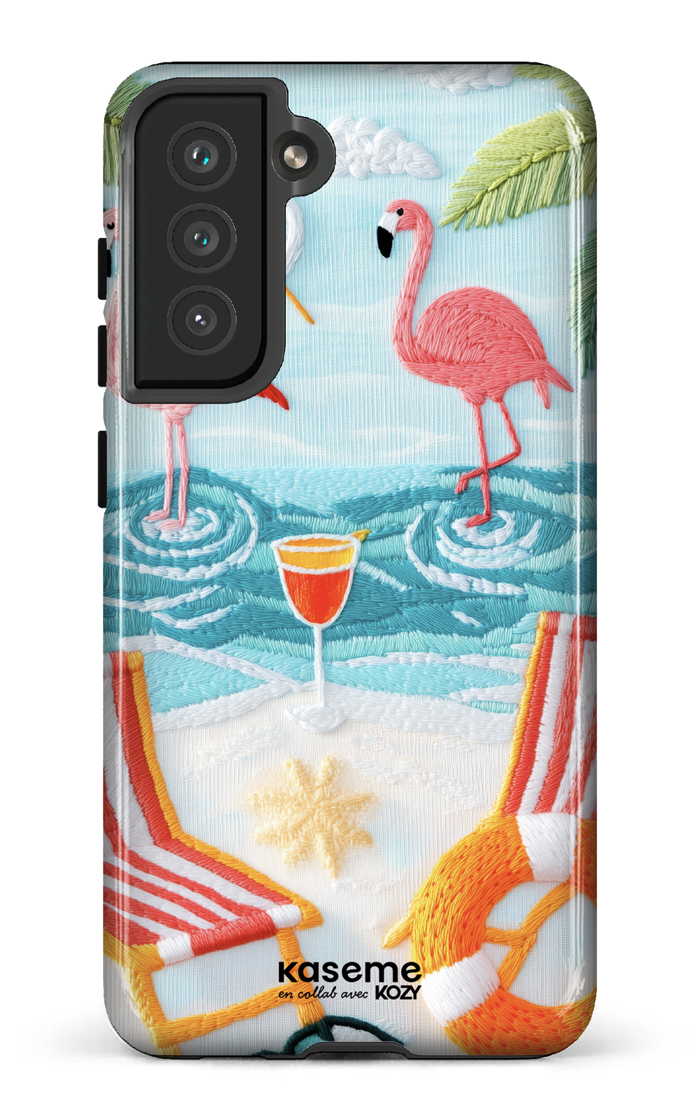 Étui impact pour cellulaire - Flamingo party