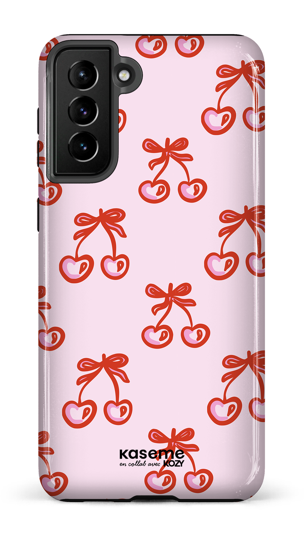 Étui impact pour cellulaire - Cerises bouclées