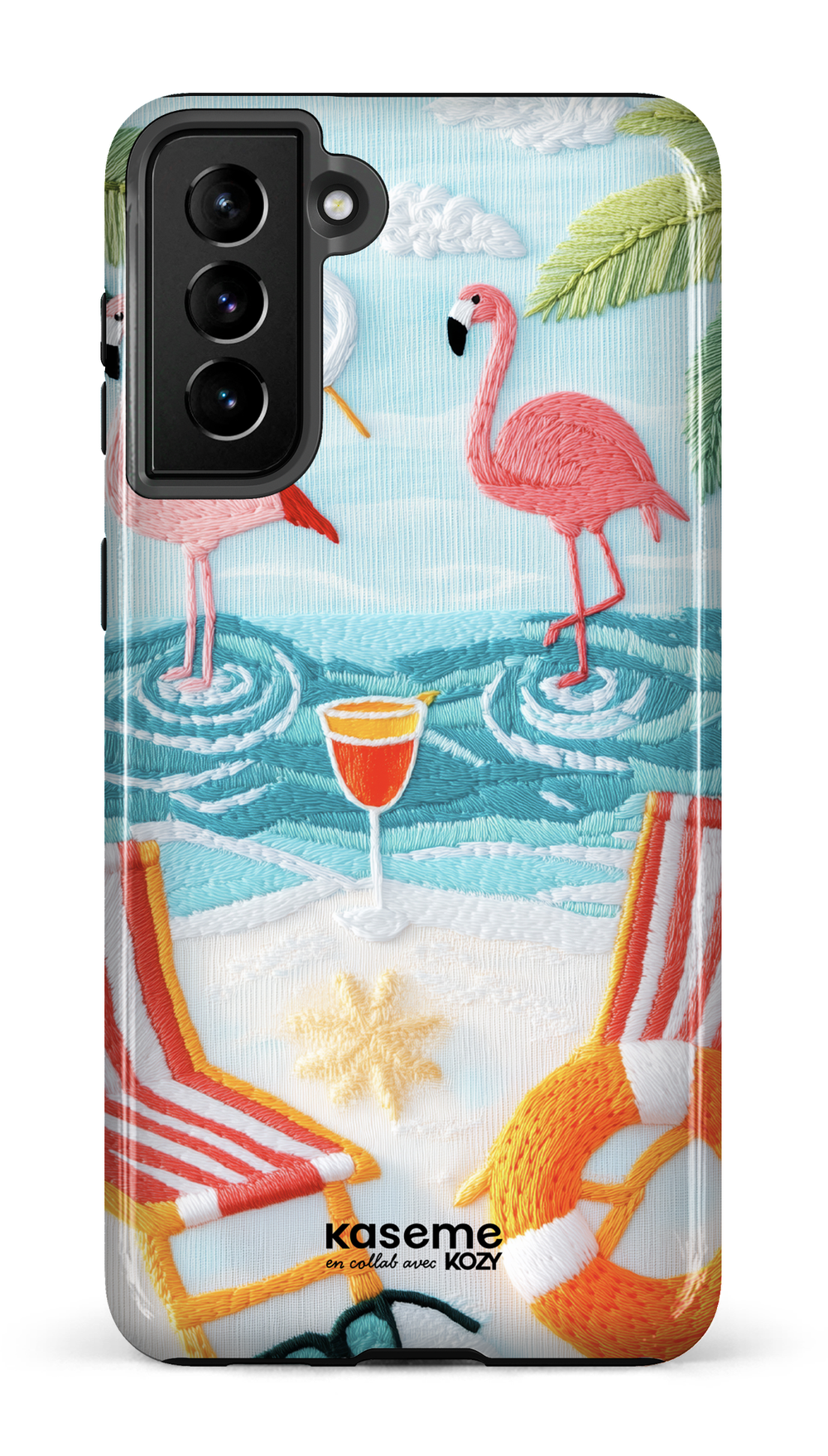 Étui impact pour cellulaire - Flamingo party