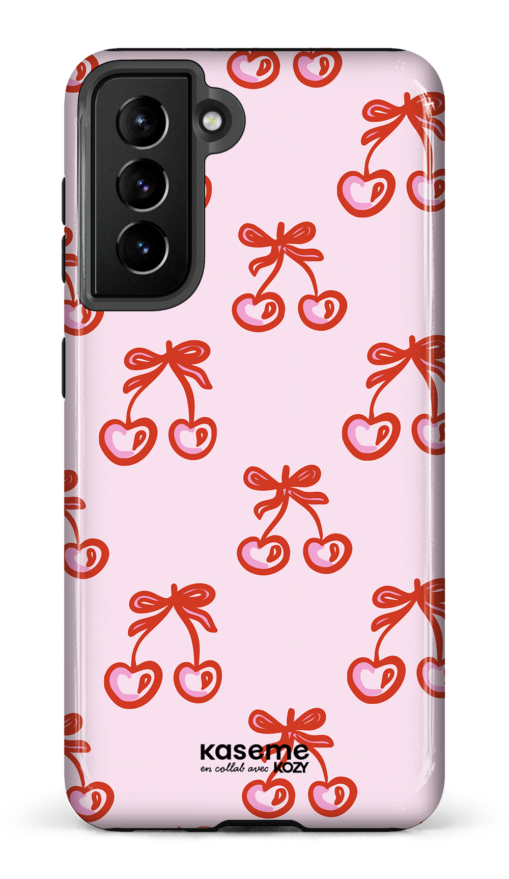 Étui impact pour cellulaire - Cerises bouclées