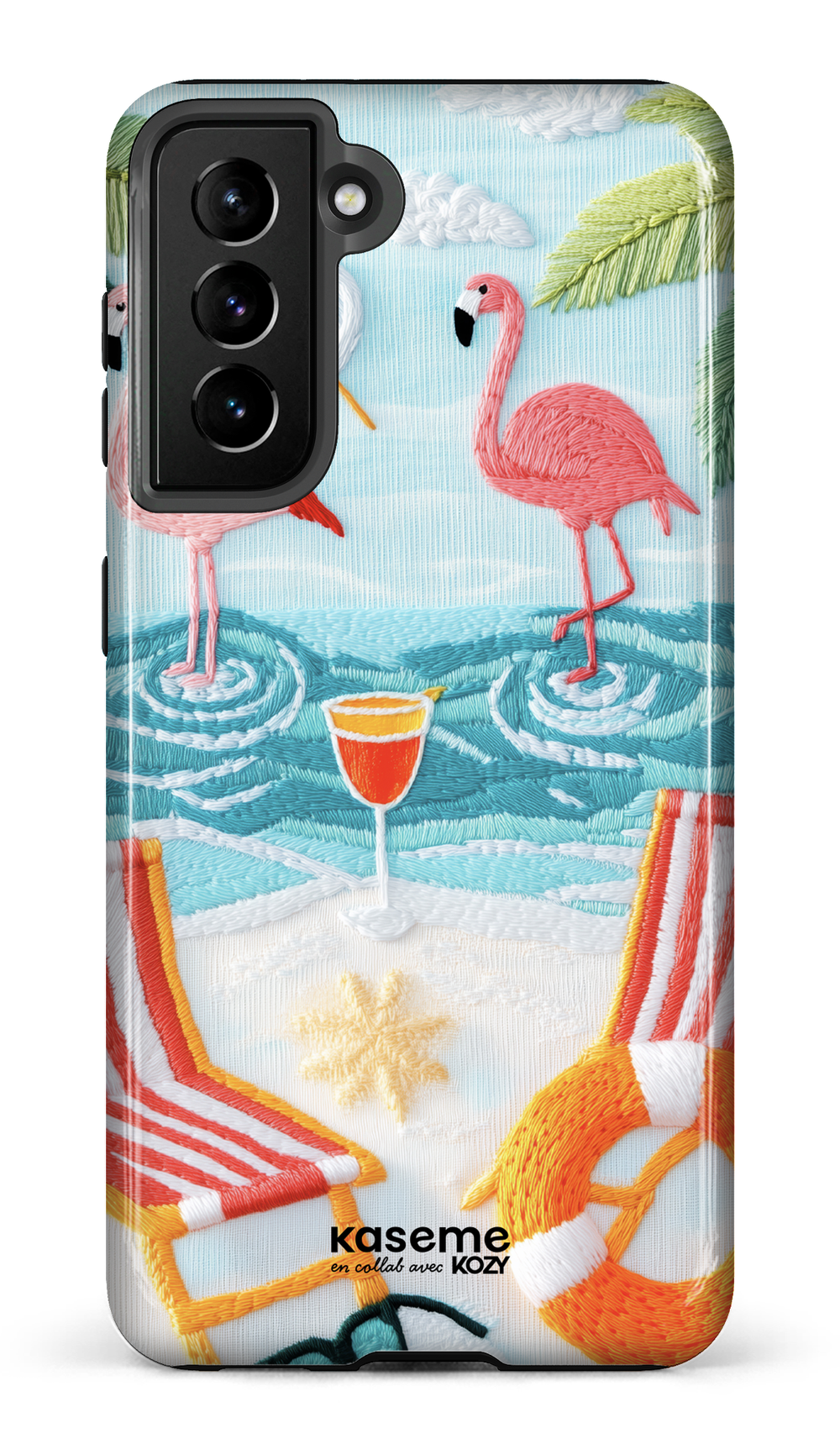 Étui impact pour cellulaire - Flamingo party