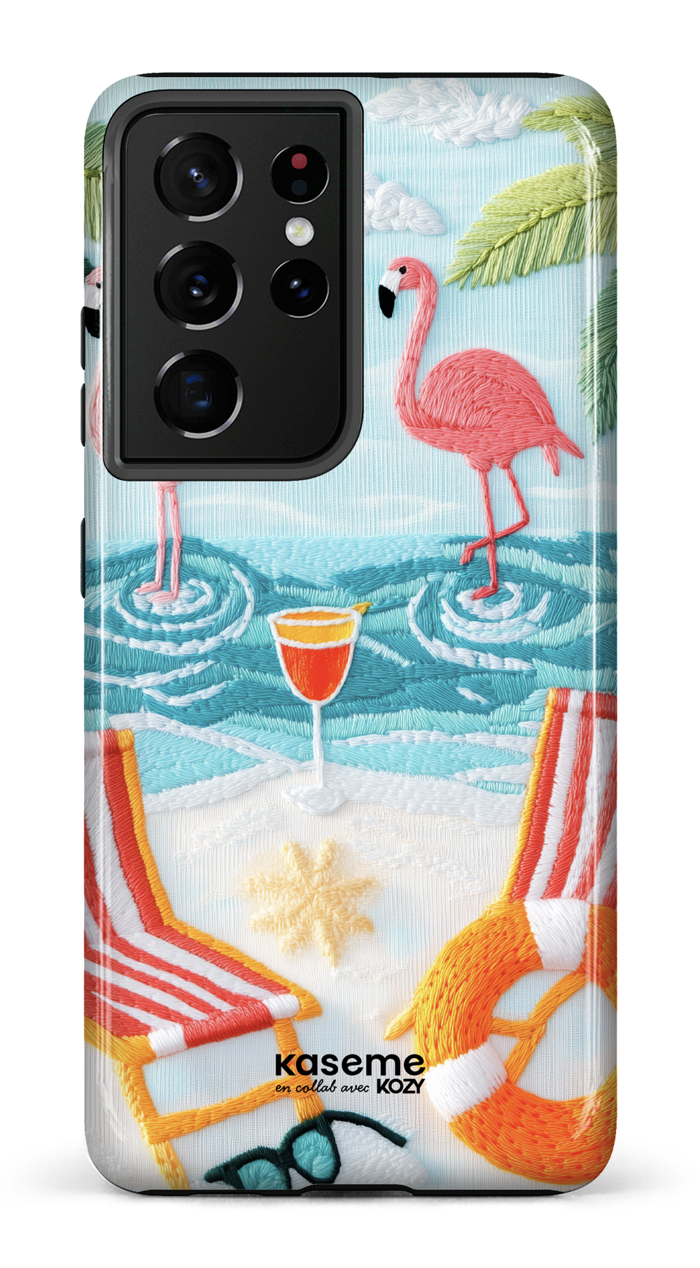 Étui impact pour cellulaire - Flamingo party