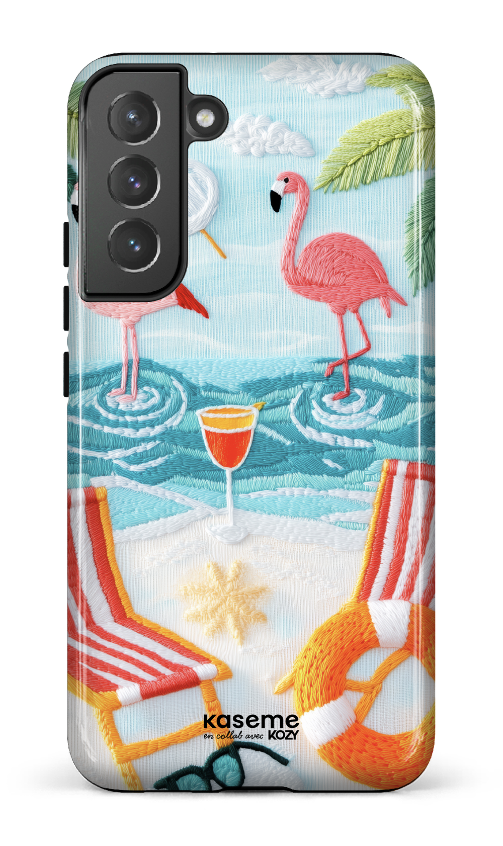 Étui impact pour cellulaire - Flamingo party