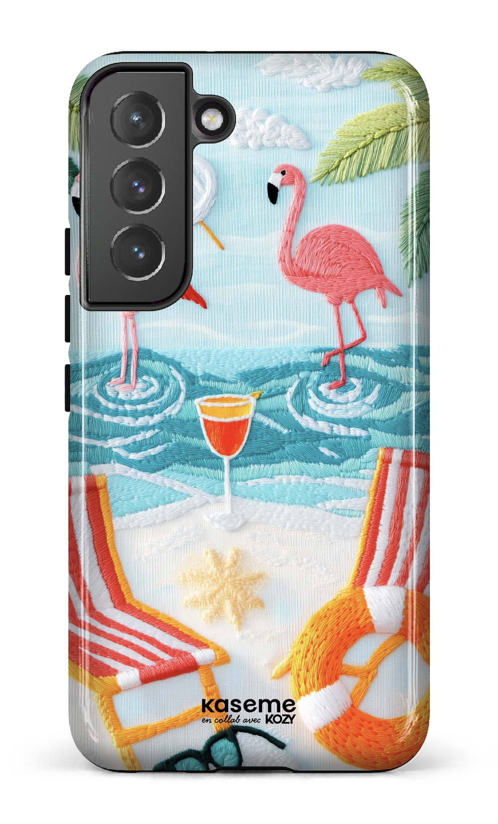 Étui impact pour cellulaire - Flamingo party