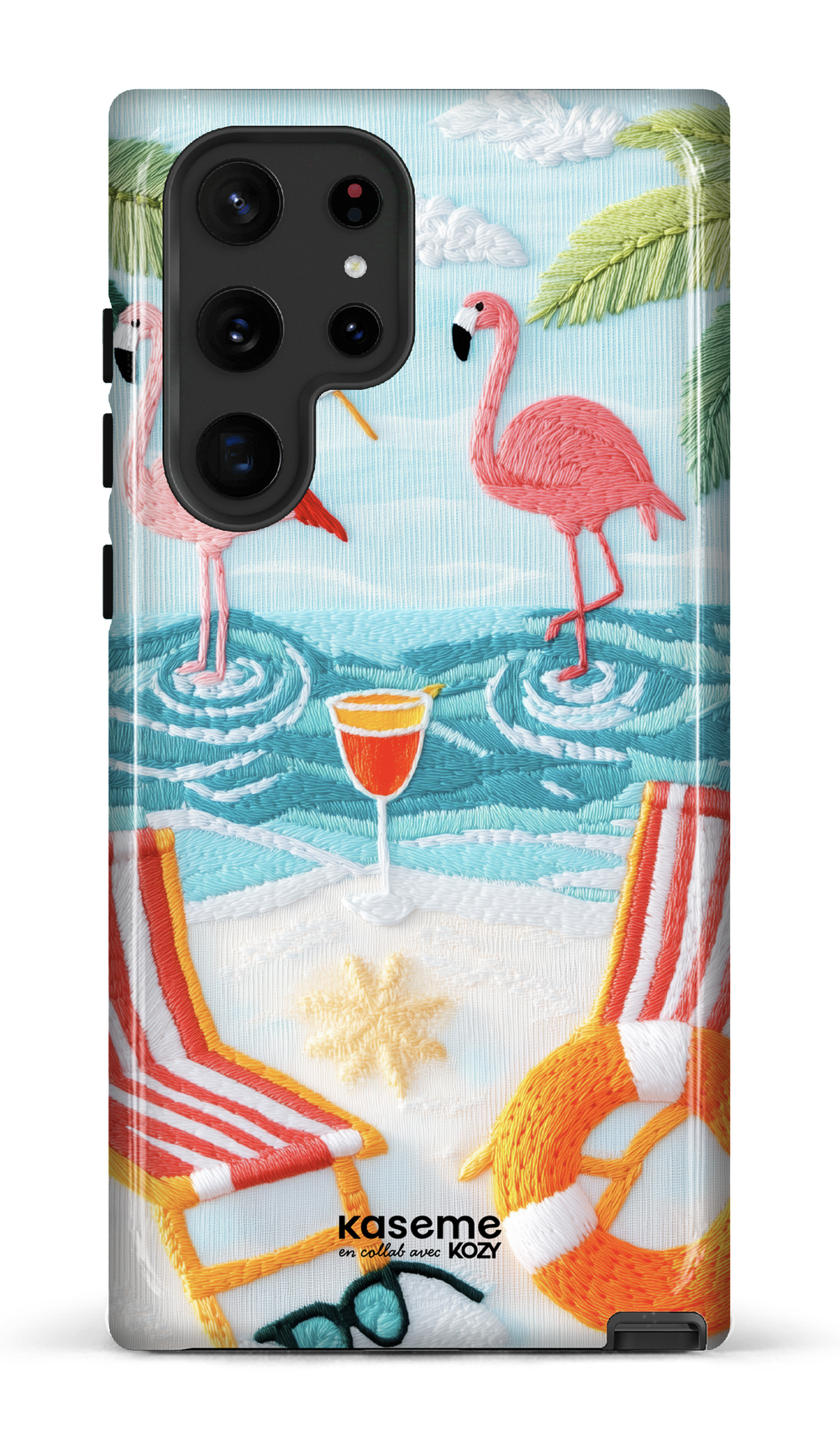 Étui impact pour cellulaire - Flamingo party